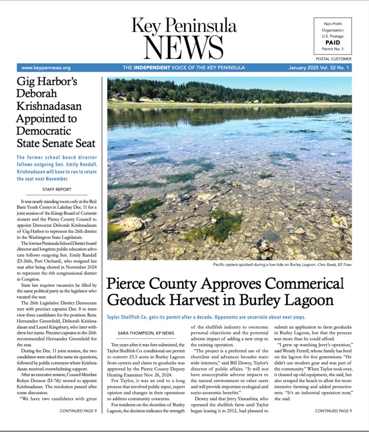 January 2025 Edition of the Key Peninsula News